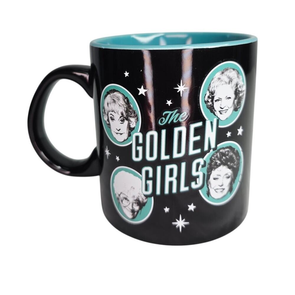Golden Girls Large Coffee Tea  Mug Black Teal 20oz Coffee Cup TV Show
